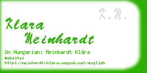 klara meinhardt business card